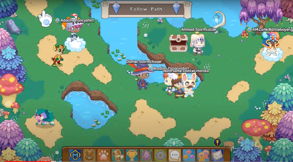 In-game footage inside a multiplayer Prodigy world