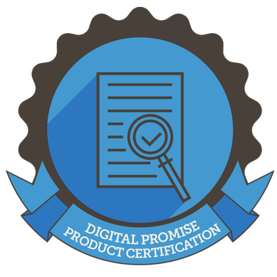 Prodigy Education's research based design product certification badge from Digital Promise.
