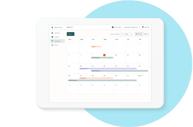 A view of how the Assessments tool lets teachers create Plans based around Assignments