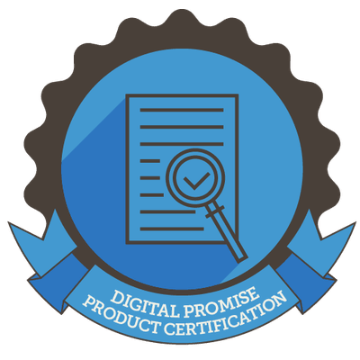 Prodigy Education's research based design product certification badge from Digital Promise.