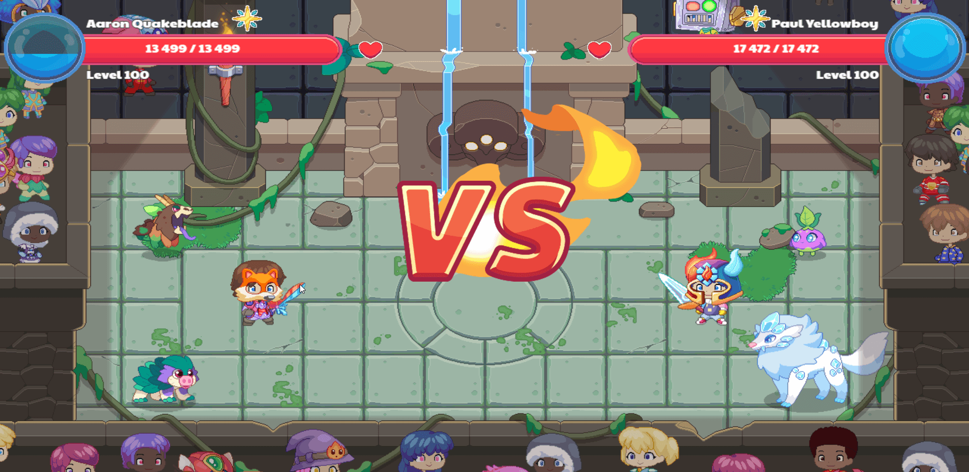 In-game visual of a Prodigy Math Game battle players will encounter.