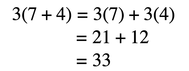 Multiply, or distribute, the outer term to the inner terms.