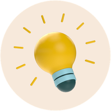 A lightbulb with bright lines emanating from it