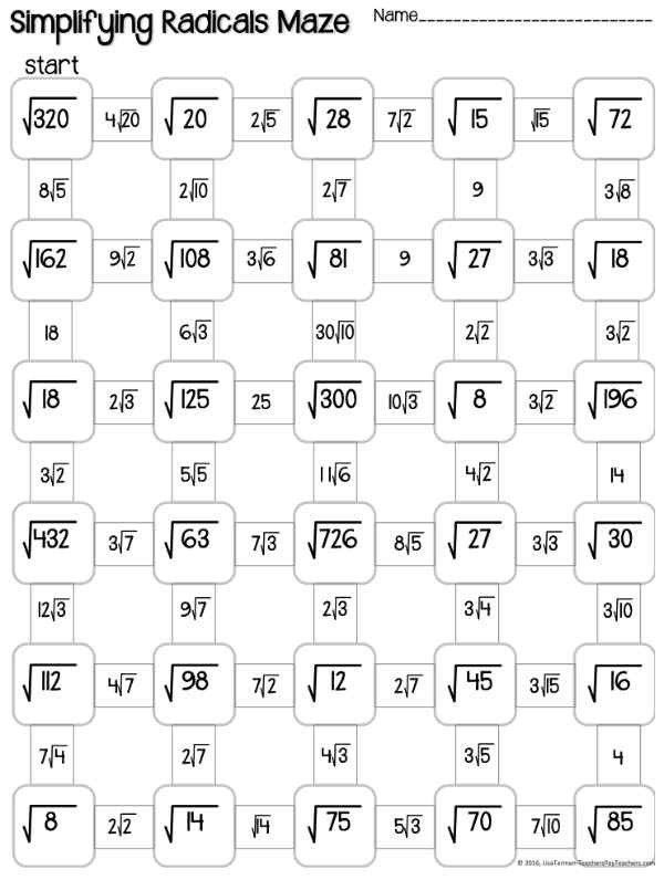 30 Operations With Square Roots Worksheet Support worksheet 