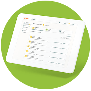 Device with Prodigy's Practice Areas feature on it.