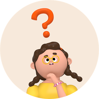 Illustration of a parent considering a question