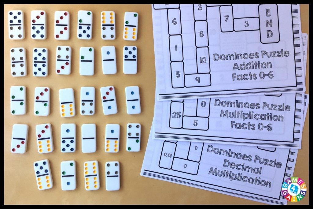 Domino puzzle board