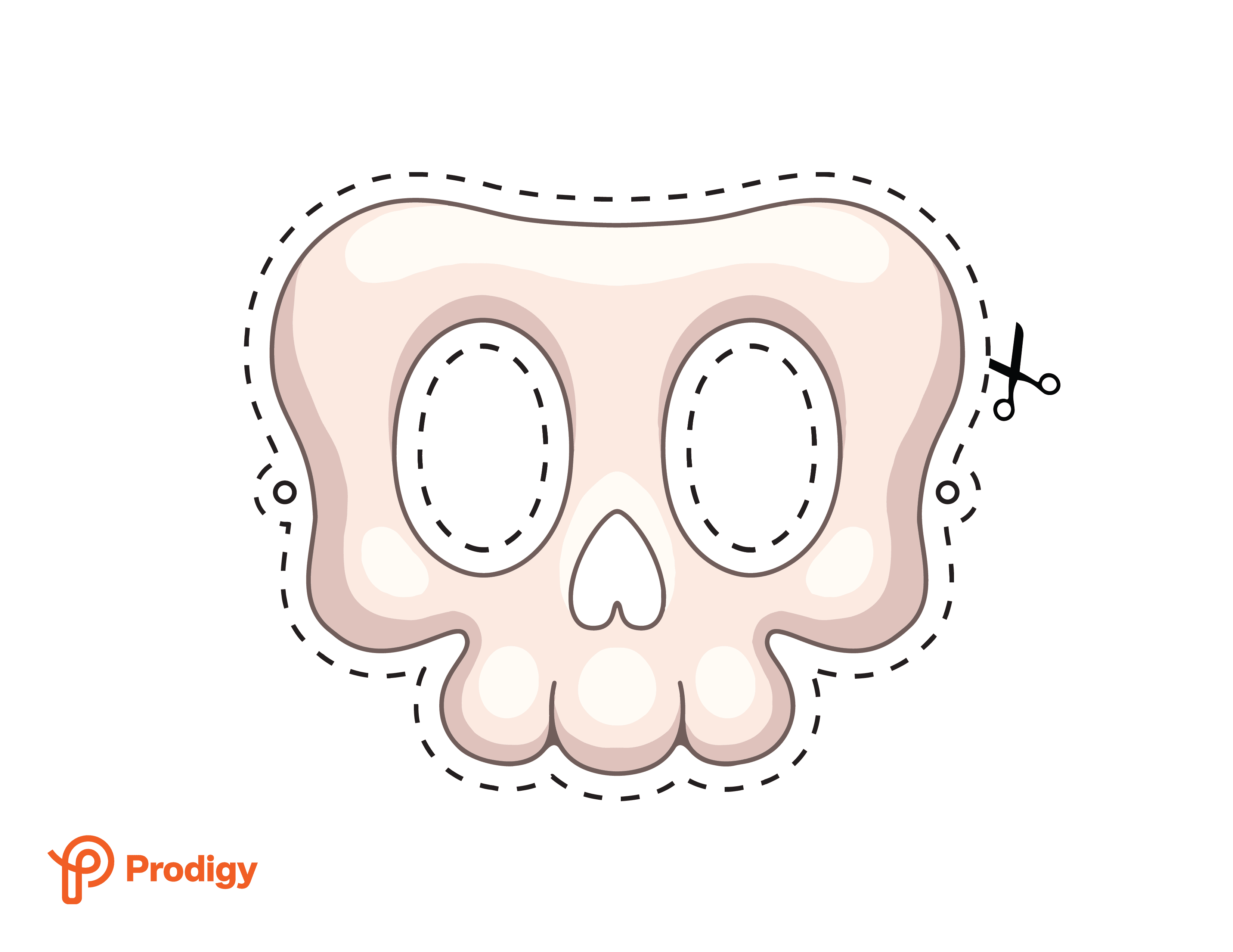 Printable Prodigy skull mask in color
