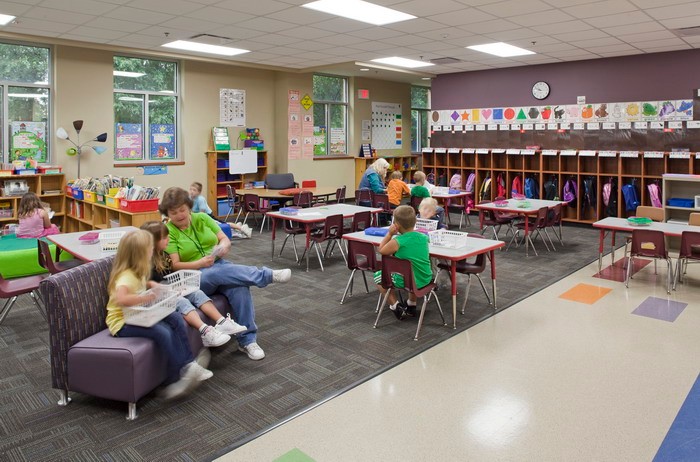 Classroom in a Council Bluffs Community School District school.