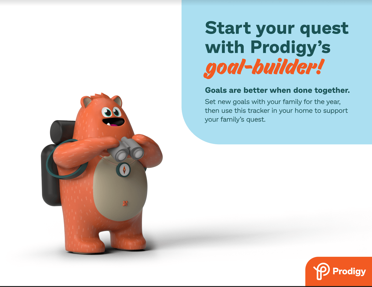 Cover of Prodigy's free family goal-builder pdf