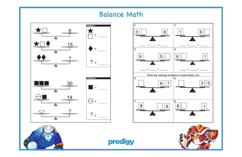 algebra balance game
