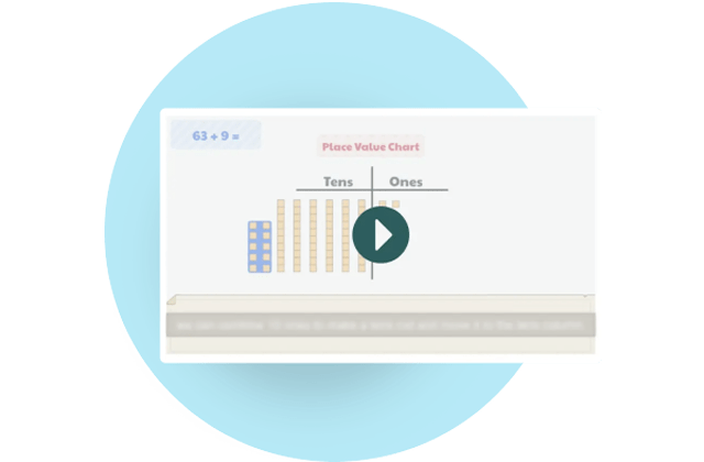 3D illustration of Prodigy's Video Lessons feature for Premium Members over a blue circle background.