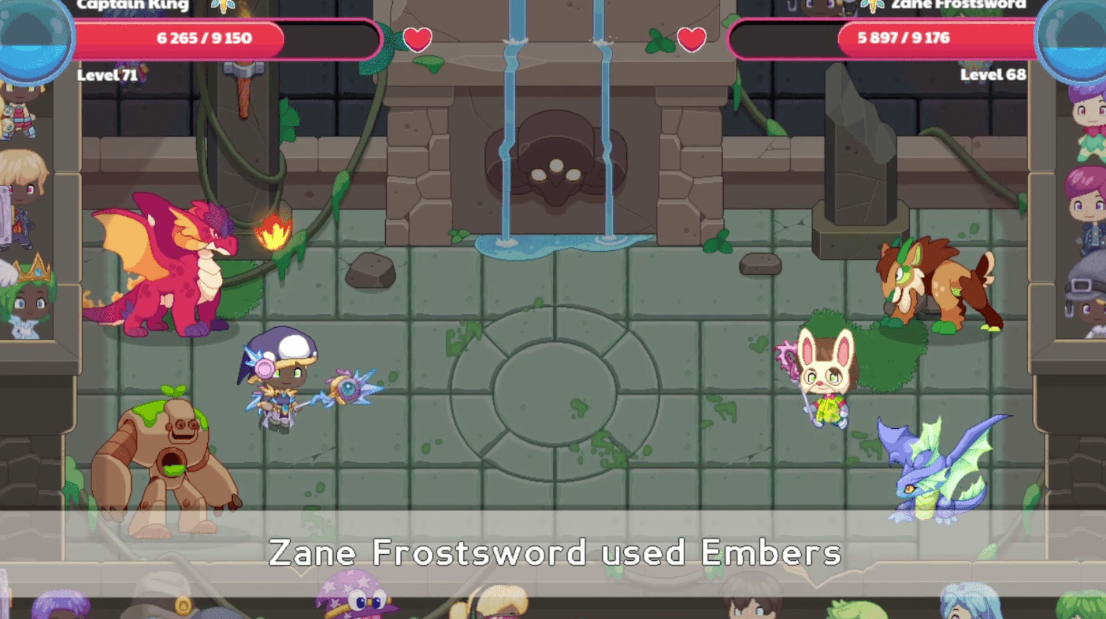Screenshot of Prodigy Math Game arena battle.
