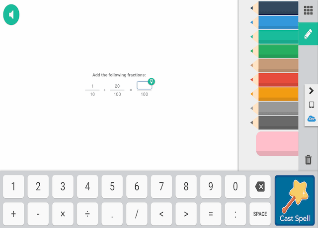 Fractions question in Prodigy Math Game