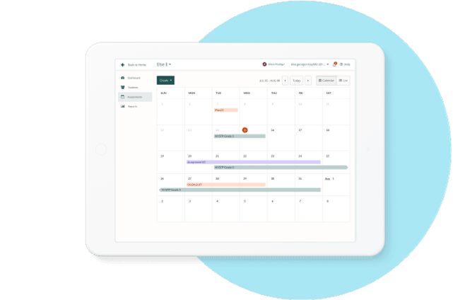 A view of how the Assessments tool lets teachers create Plans based around Assignments