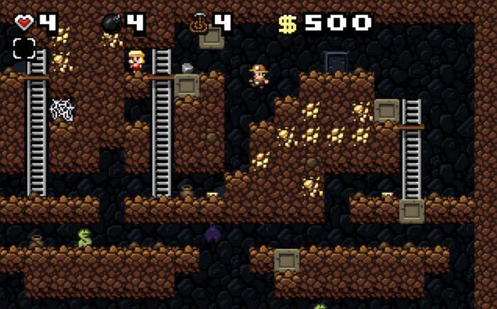 Spelunky H T M L five browser game