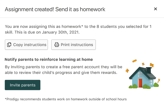 how to do homework in prodigy