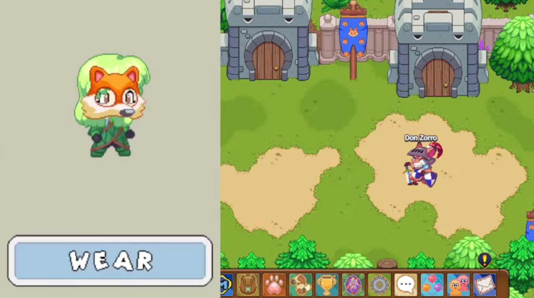 Prodigy math screenshot springfest showing the Fox faction's mask and their camp.