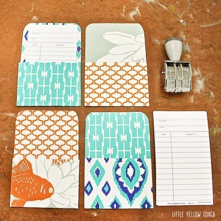 DIY library pockets