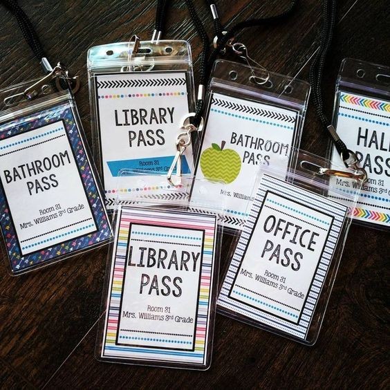 Laminated DIY hall passes