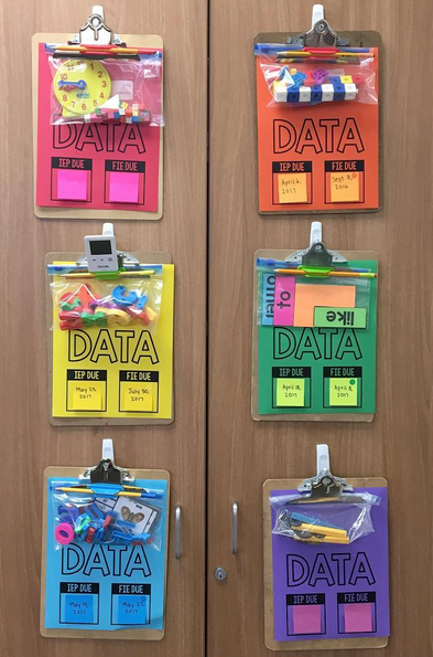 Storage clipboards for individual student data