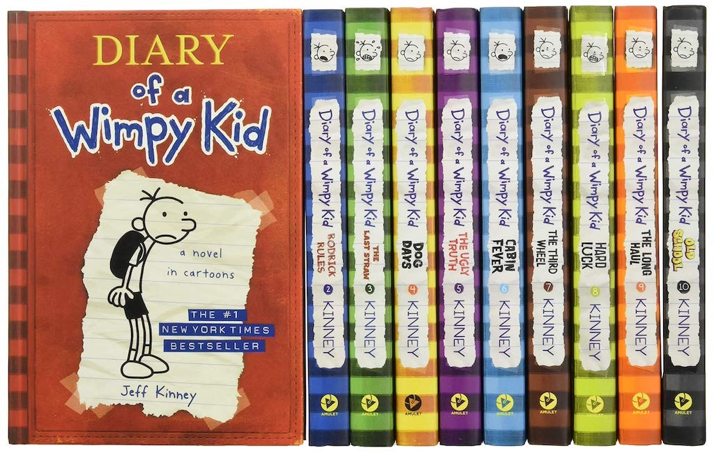 Diary of a Wimpy Kid book collection for kids to read.