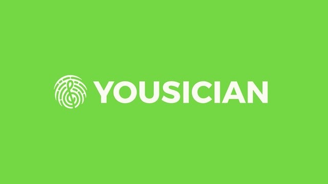 Yousician logo on green background