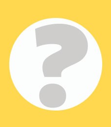Gray question mark on yellow background