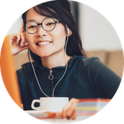 An online math tutor working remotely