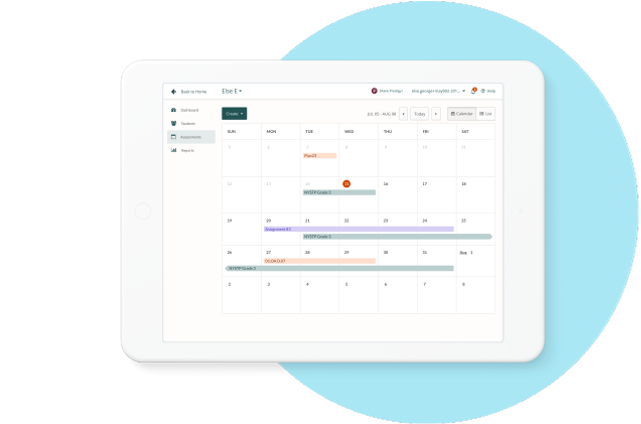 A view of how the Assessments tool lets teachers create Plans based around Assignments