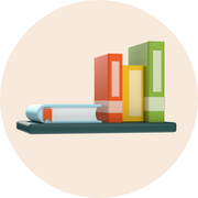 Books on a shelf