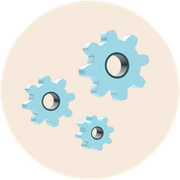 Gear illustration represent the easy process of implementing Prodigy