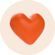 A red heart illustration