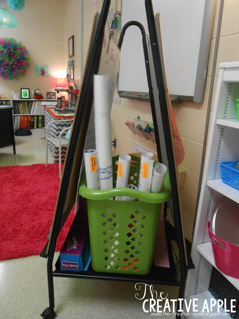 Anchor charts stored in classroom