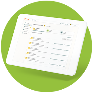Device with Prodigy's Practice Areas feature on it